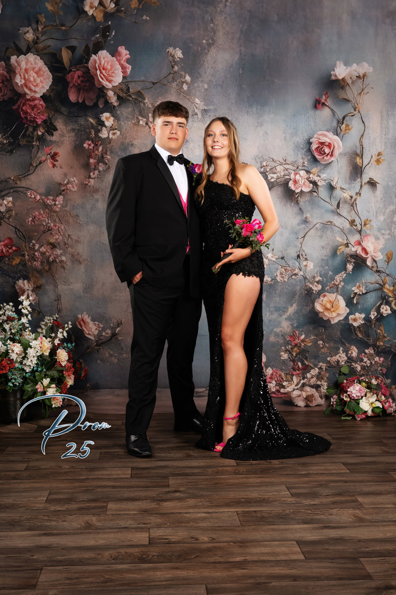 Maternity Photography Backdrops Rustic Blue Blossoms Vine Backdrop UK GTY2-37