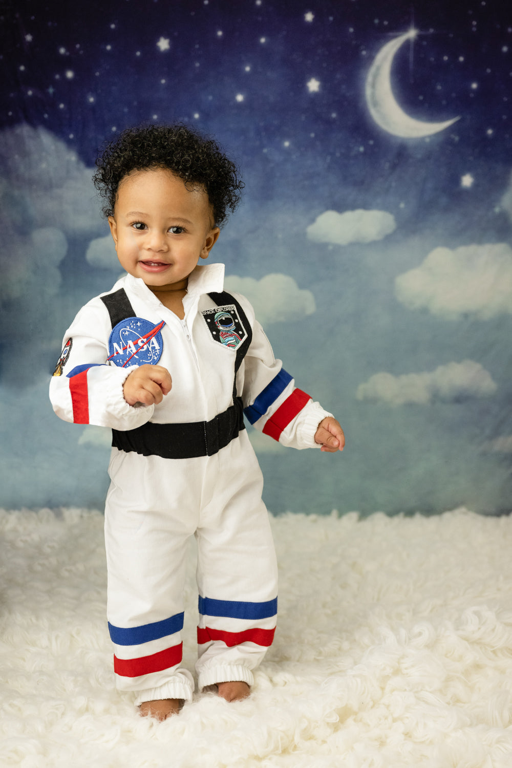 Cloud Backdrop Moonlit Starry Sky Dreamy Clouds Sky Backdrop UK MRR9-95