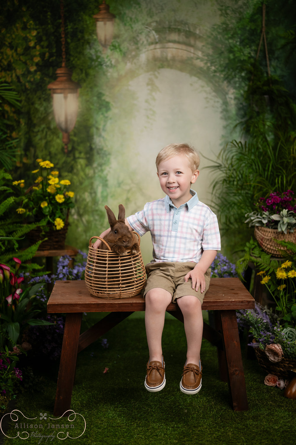 Enchanted Forest Backdrop Magical Misty Arch Lanterns Forest Backdrop UK MRR9-94