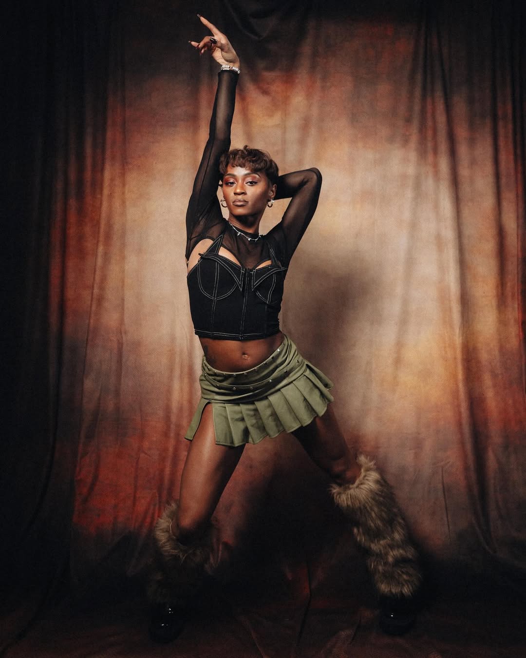 Vintage Brown Yellow Abstract Blurry Photography Backdrop uk for Portrait Shots SH698