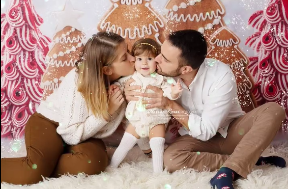 Christmas Gingerbread Forest Photography Backdrop UK D913