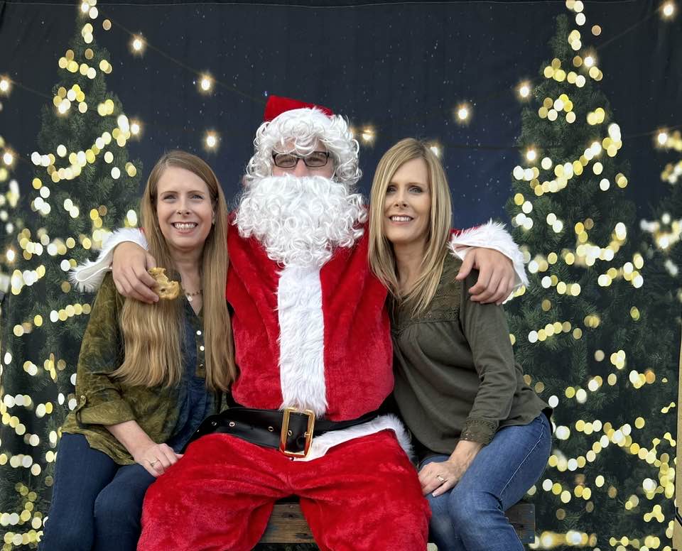 Night Twinkle Christmas Farm Photo Booth Backdrop D833