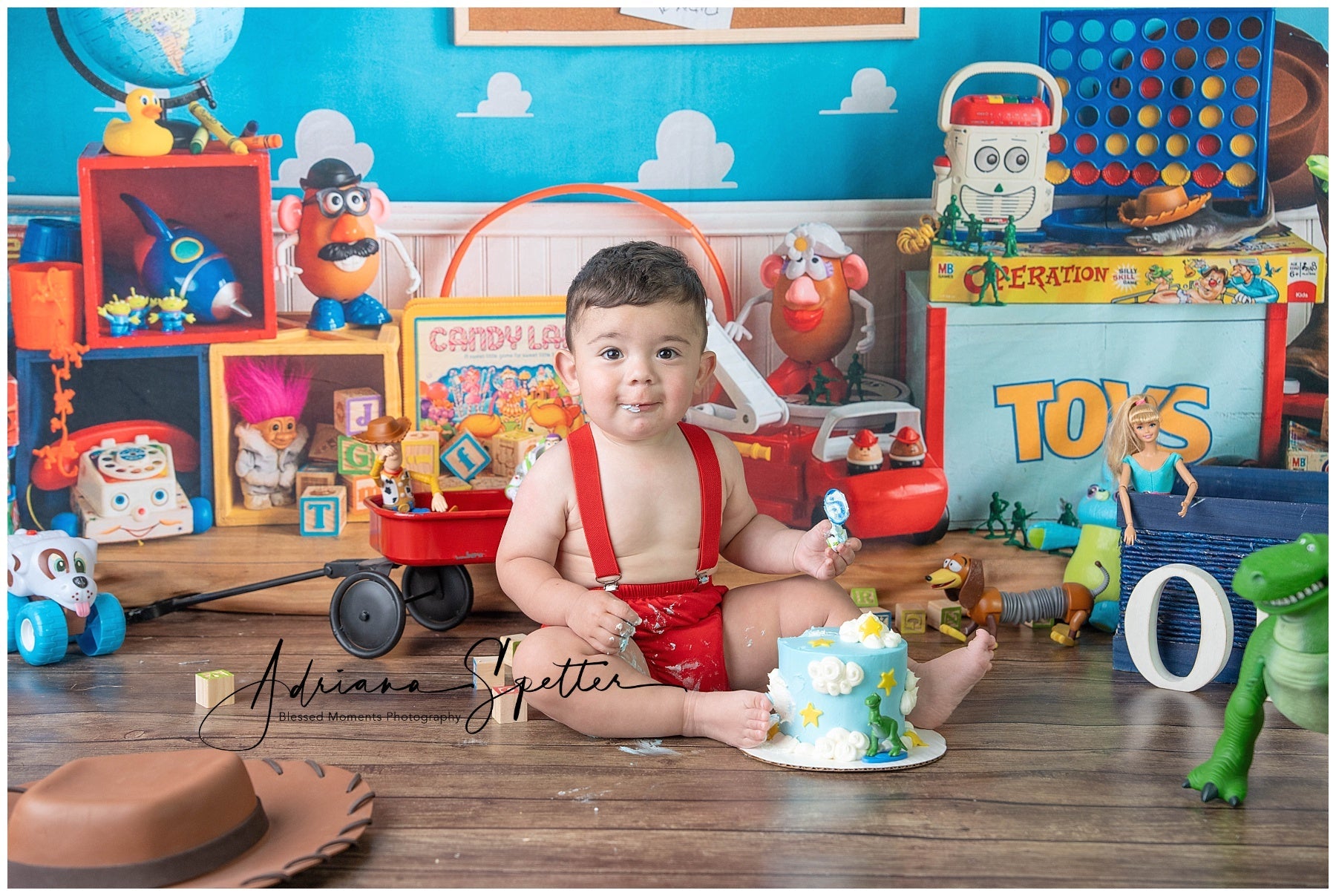 Back To School Backdrop Colorful Toy Story Playroom School Backdrop UK MRR9-114