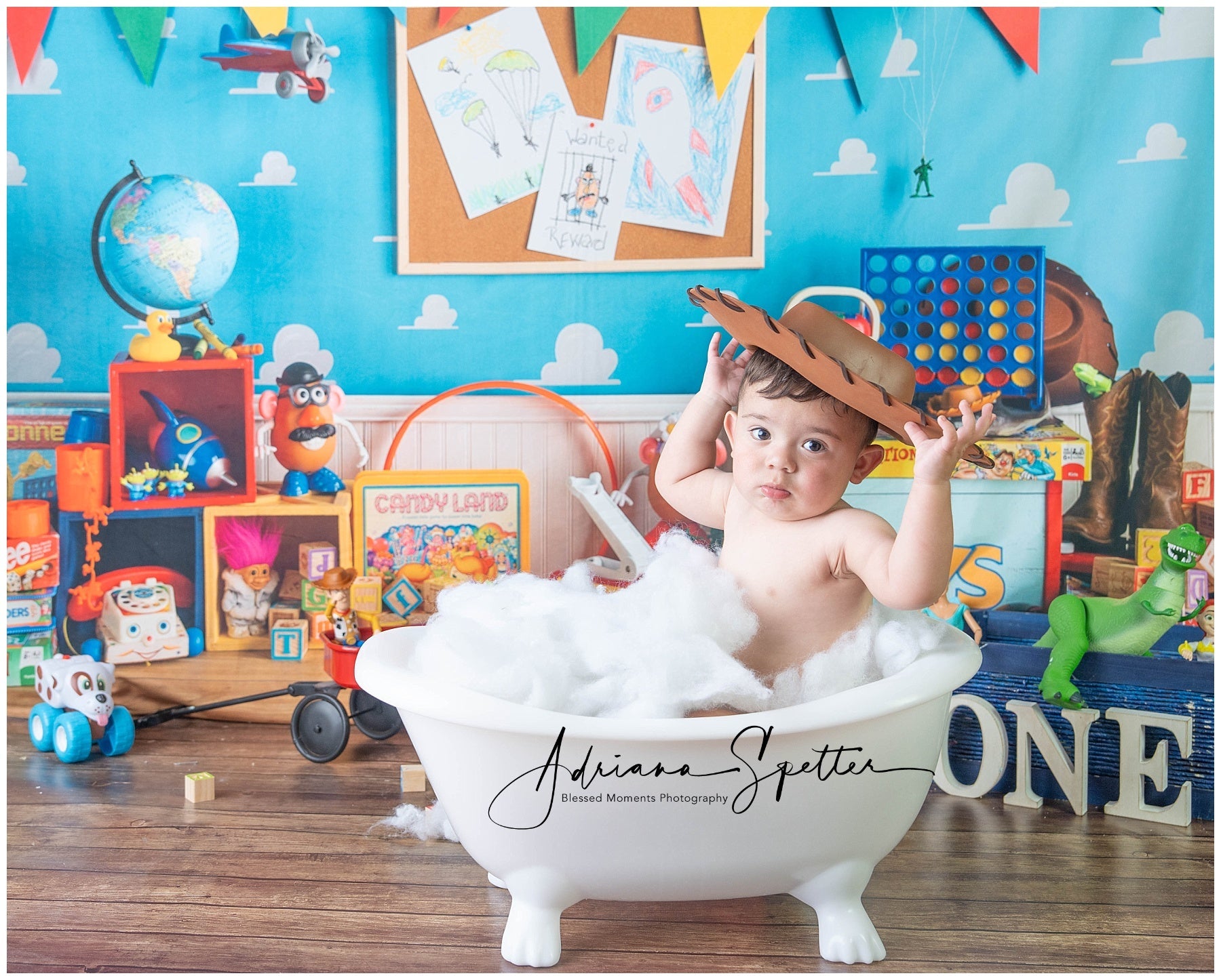 Back To School Backdrop Colorful Toy Story Playroom School Backdrop UK MRR9-114