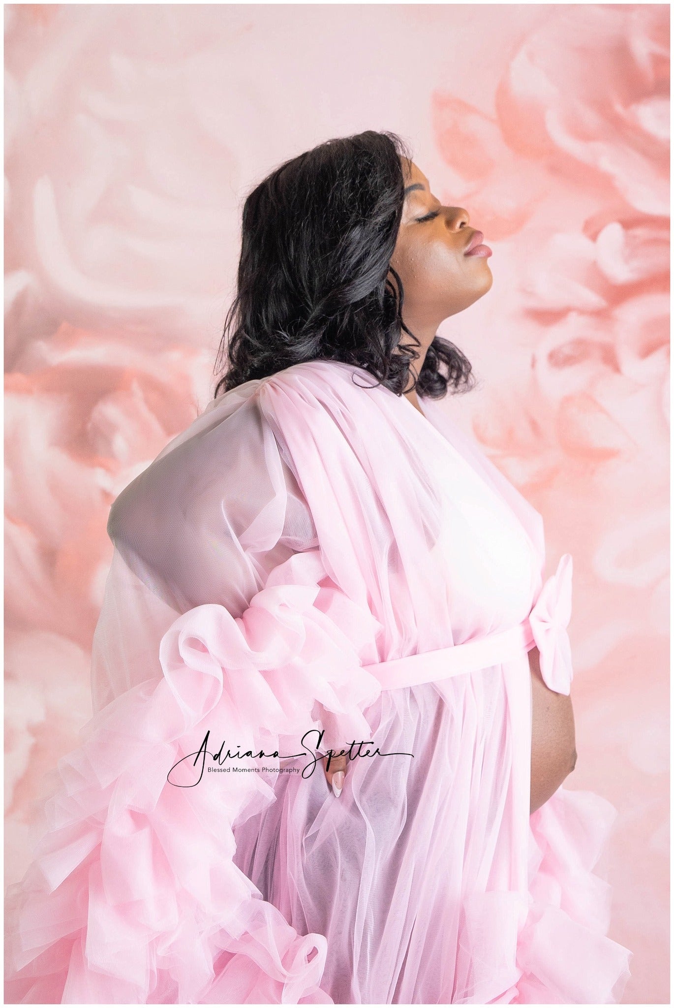 Floral Backdrop Soft Pink Blooming Petals Flower Photo Backdrop UK MRR9-111