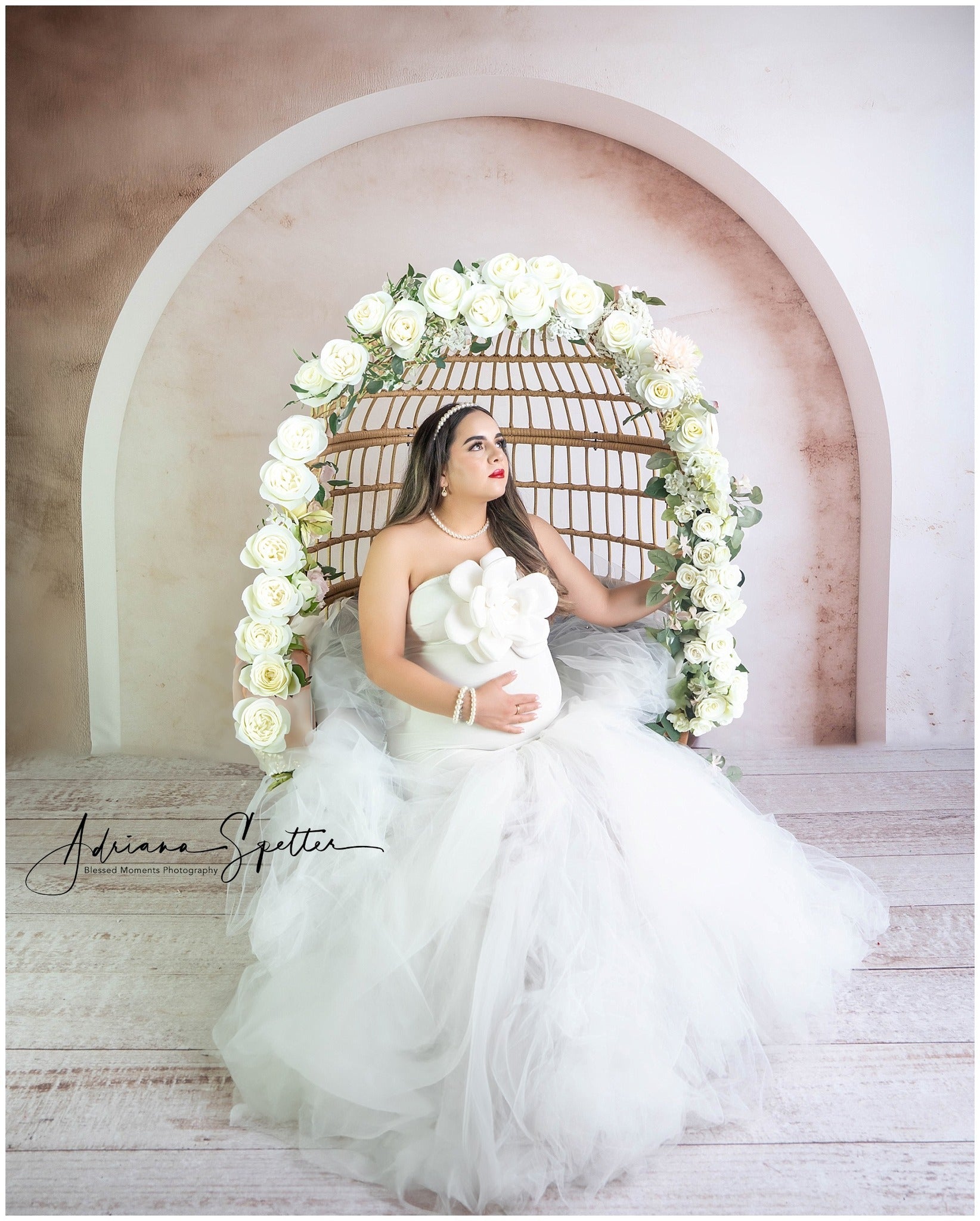 Boho Backdrop Minimalist Soft White Arch Frame Bohemian Backdrop UK MRR9-109