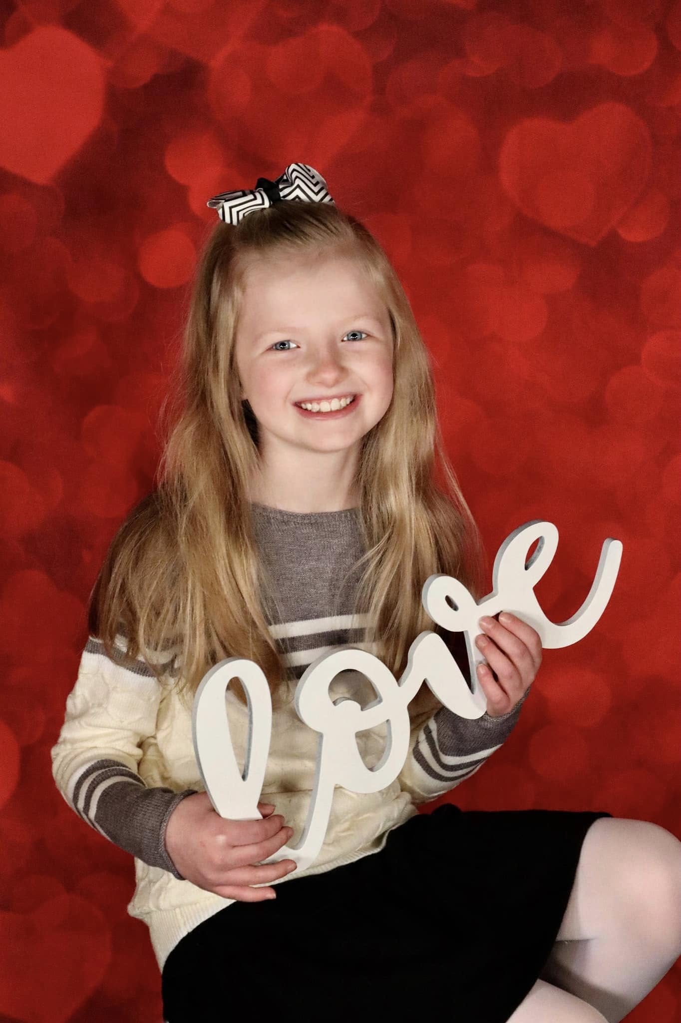 Bokeh Red Love Heart Valentine's Day Backdrop D1040