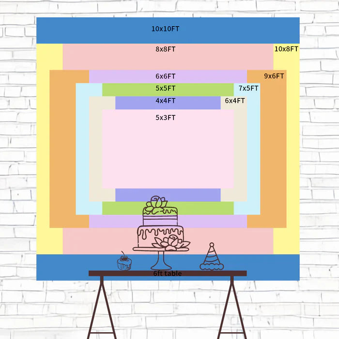 Custom Happy Birthday Backdrop Floating Balloon Sparkles Backdrop UK BRP2-236