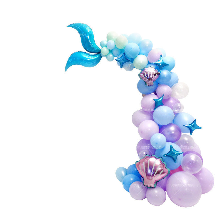 Mermaid Tail Balloon Chain Kids Birthday Party Decoration BA3