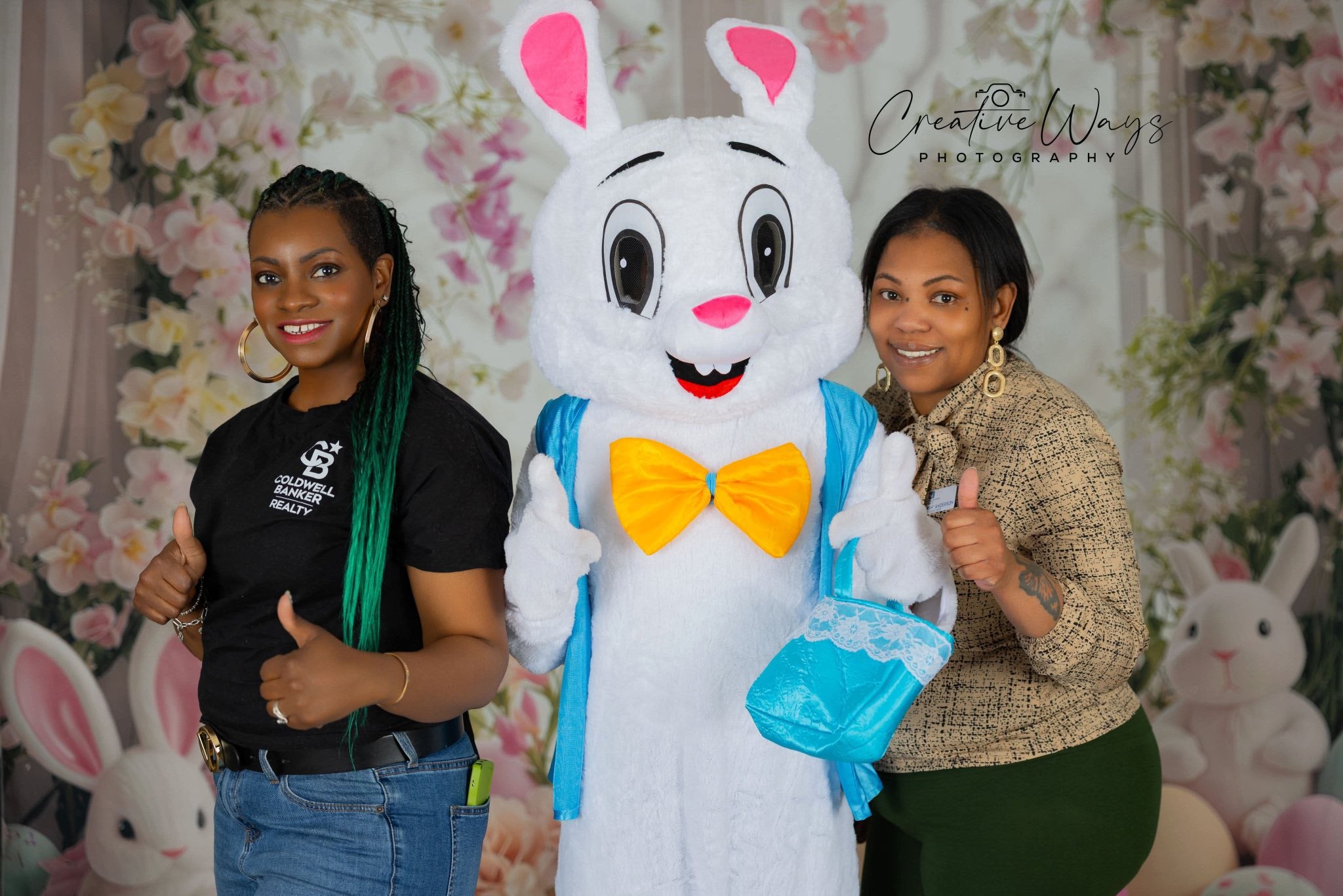 Easter Photo Backdrop Charm Window Rabbits Backdrop UK BRP1-213