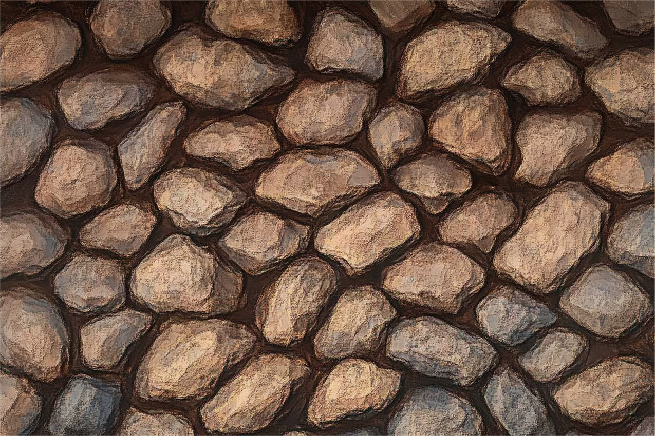 Floor Backdrops Textured Cobblestone Warm Earth Tones Floor Backdrop UK BRP1-30