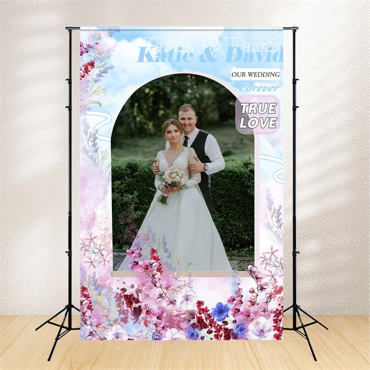 Custom Backdrops Weddings Romantic Blossoms Love Backdrop UK BRP1-399