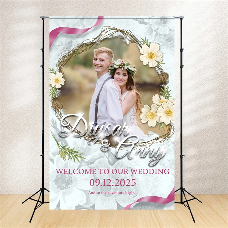 Customized Wedding Backdrops Delicate Pink White Backdrop UK BRP1-400