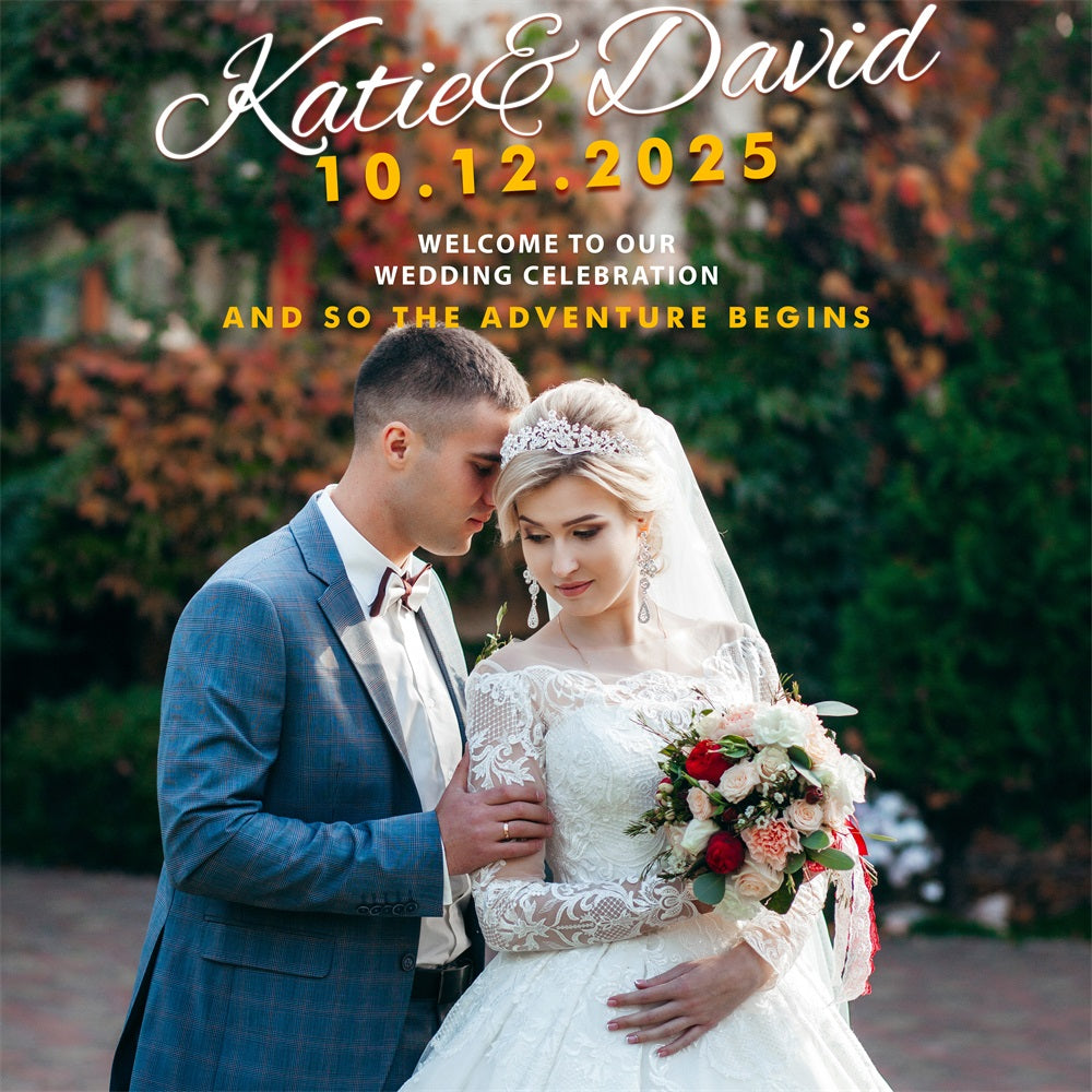 Customized Wedding Backdrop Timeless Autumn Love Backdrop UK BRP1-402