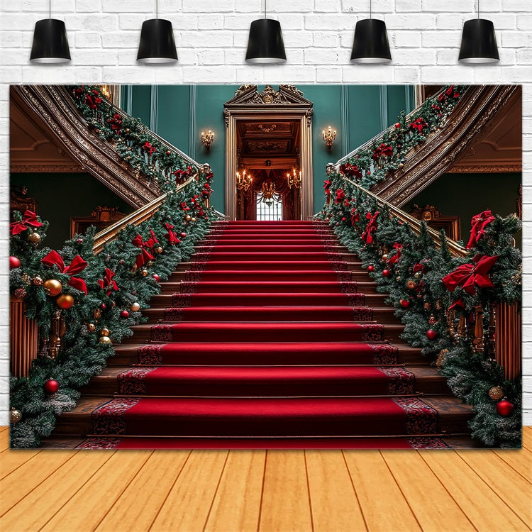 Christmas Backdrop Entryway Decorations Backdrop UK BRP10-126