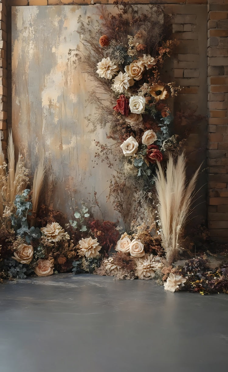 Boho Fine Art Sweep Floral Wall Backdrop UK BRP10-566