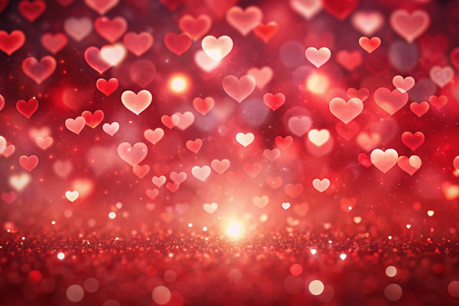 Valentine's Photo Backdrop Glitter Glow Heart Backdrop UK BRP11-453