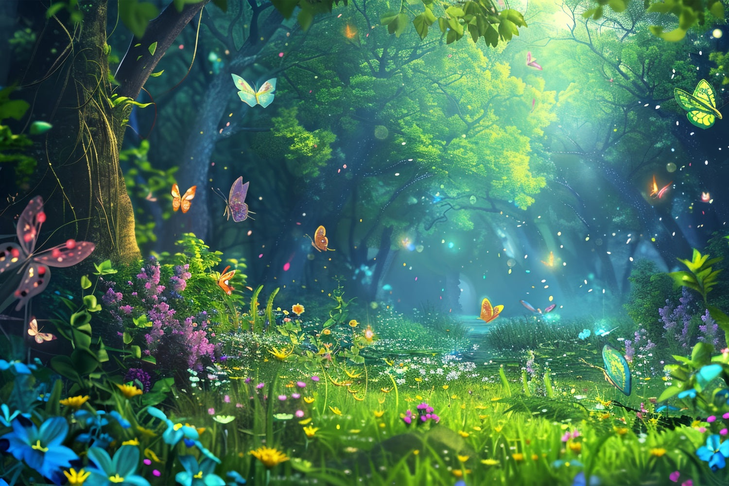 Spring Backdrop Ideas Butterfly Meadow Forest Backdrop UK BRP11-512