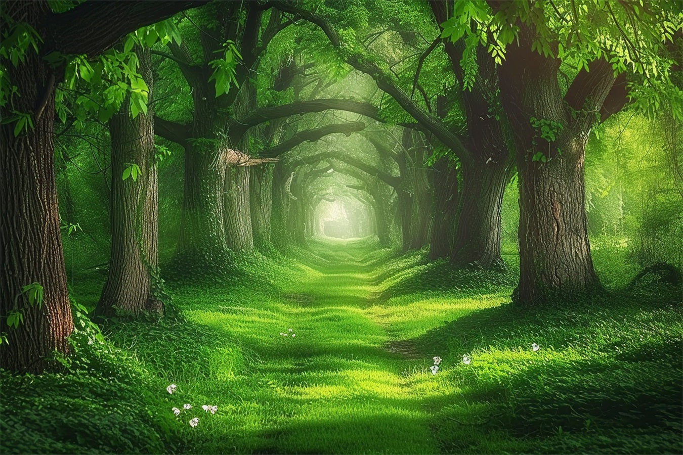 Spring Picture Backdrops Tree Tunnel Forest Trail Backdrop UK BRP11-515