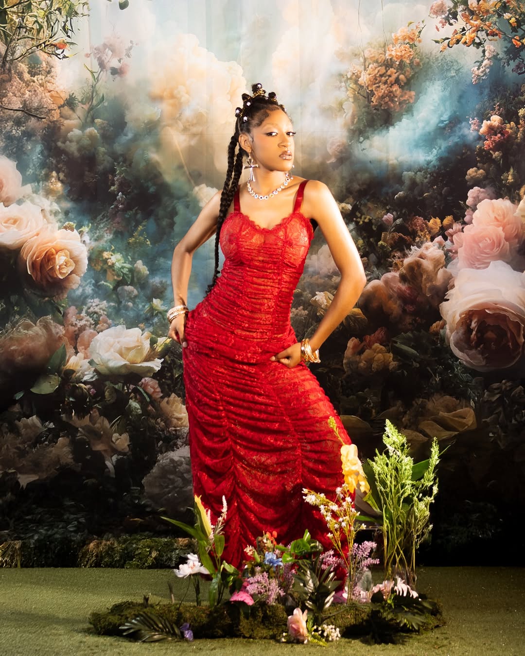 Vintage Photography Backdrop Blossoms Wrapped Soft Fog Backdrop UK BRP11-553