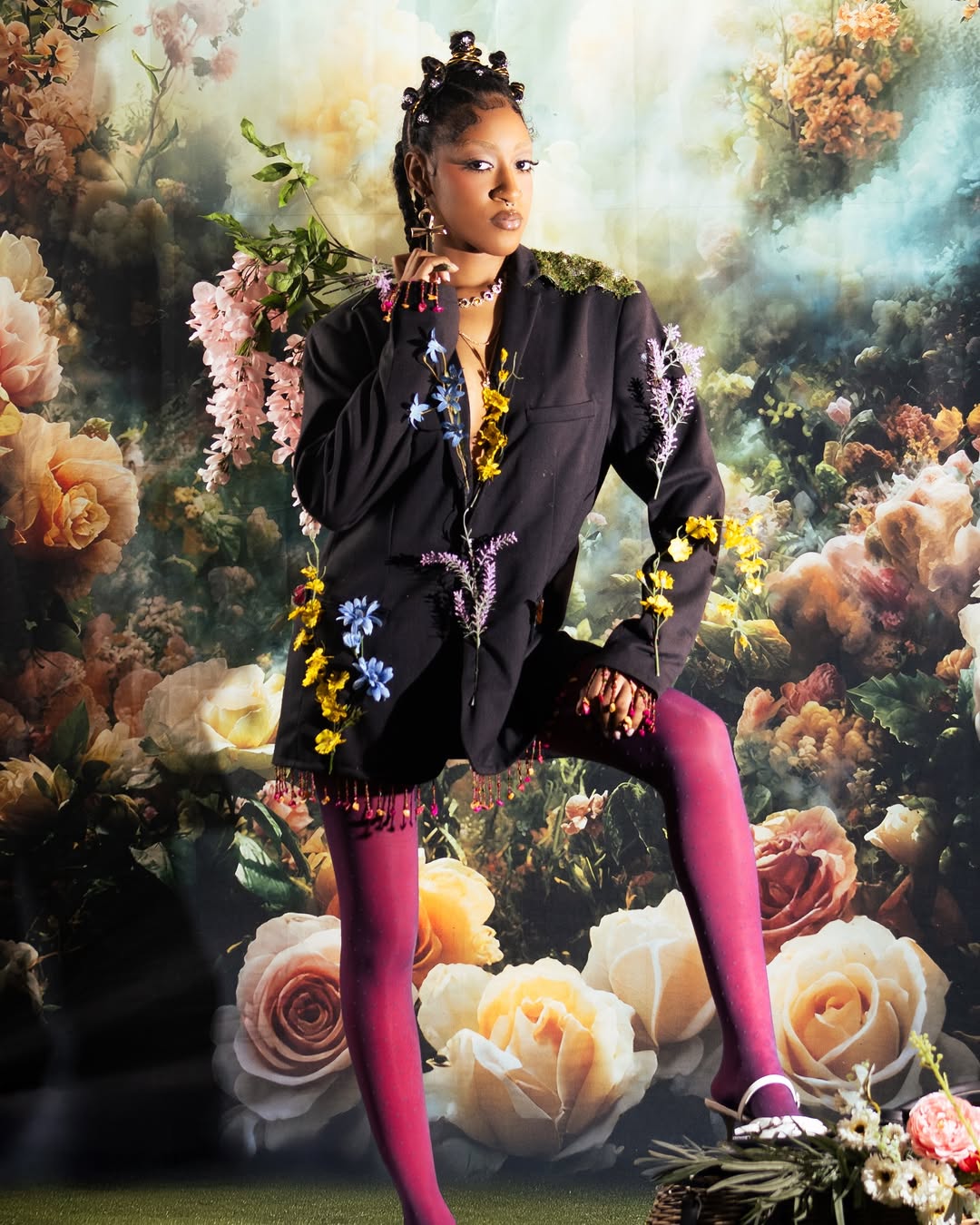 Vintage Photography Backdrop Blossoms Wrapped Soft Fog Backdrop UK BRP11-553