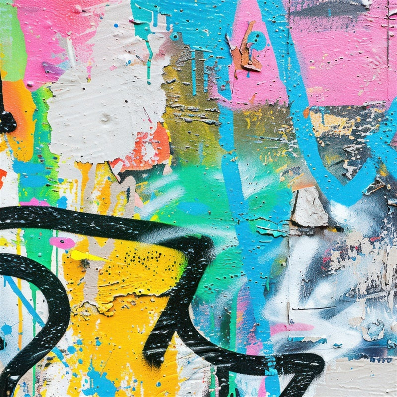 Graffiti Backdrop Colorful Art Wall Photography Backdrop UK BRP12-143