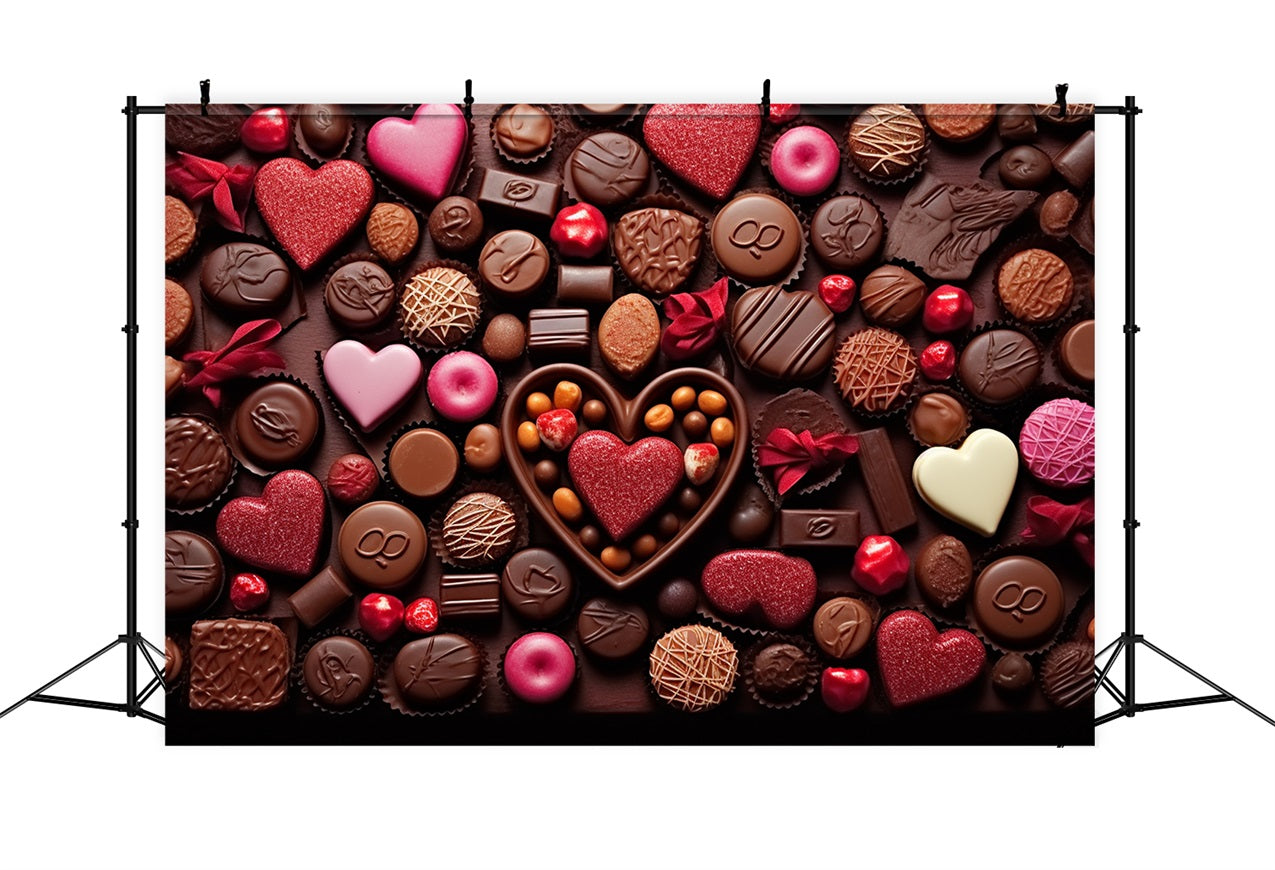 Valentine Backdrop Ideas Heart Themed Chocolate Backdrop UK BRP12-162