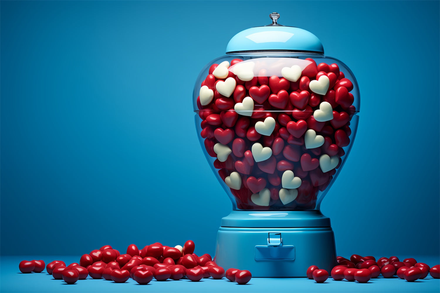 Valentine Backdrops Photography Blue Candy Machine Heart Backdrop UK BRP12-166