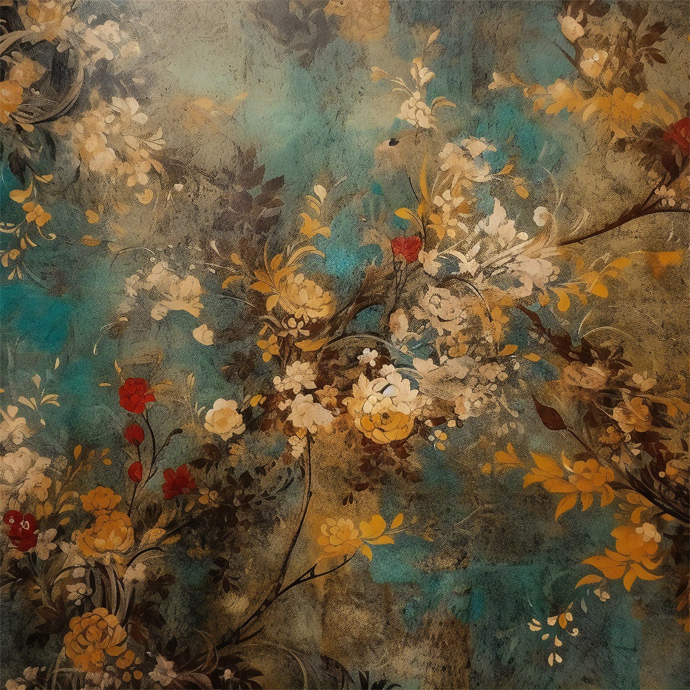 Maternity Digital Backdrops Vintage Art Floral Wall Backdrop UK BRP12-30