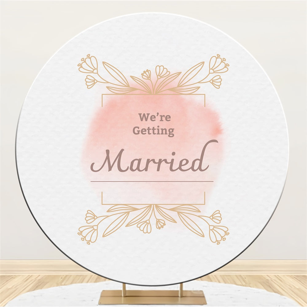 Personalized Backdrop Wedding Pink Bloom Bicycle Round Backdrop UK BRP12-334