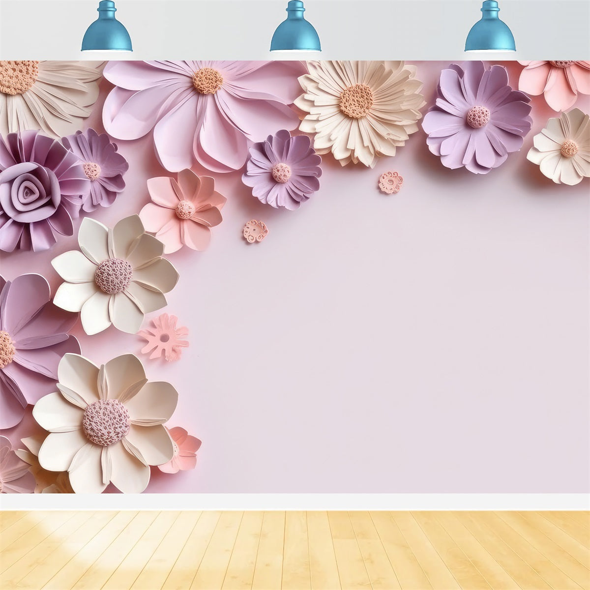 Maternity Shoot Backdrop Pink Paper Flower Wall Backdrop UK BRP12-35