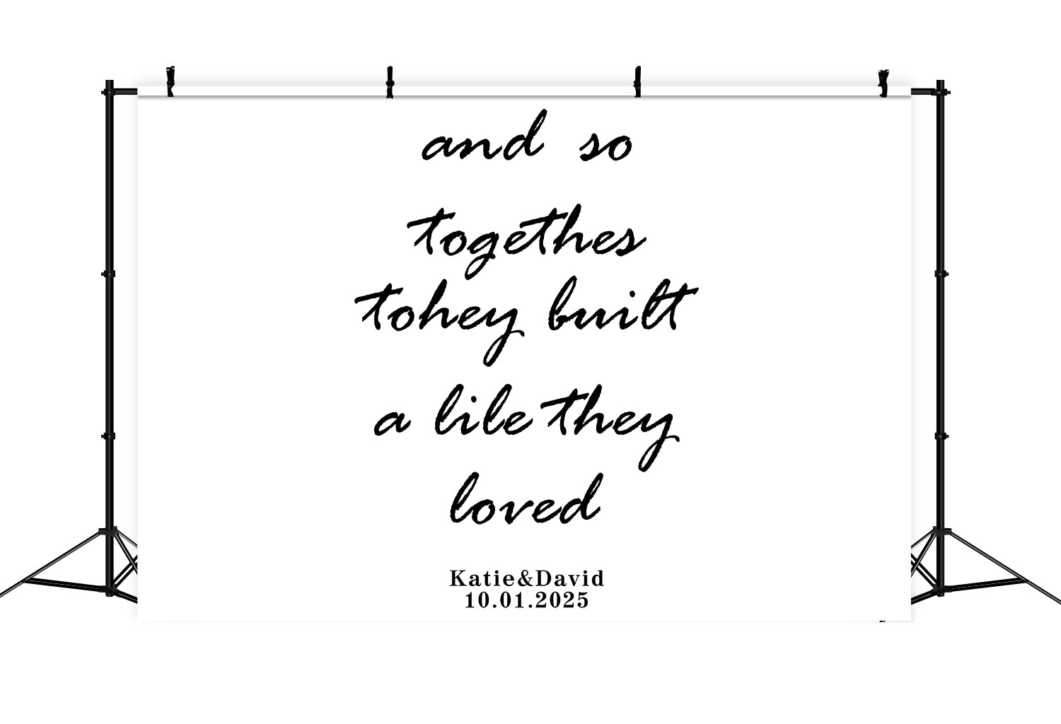 Wedding Backdrop Custom Together Forever Quote Backdrop UK BRP12-372