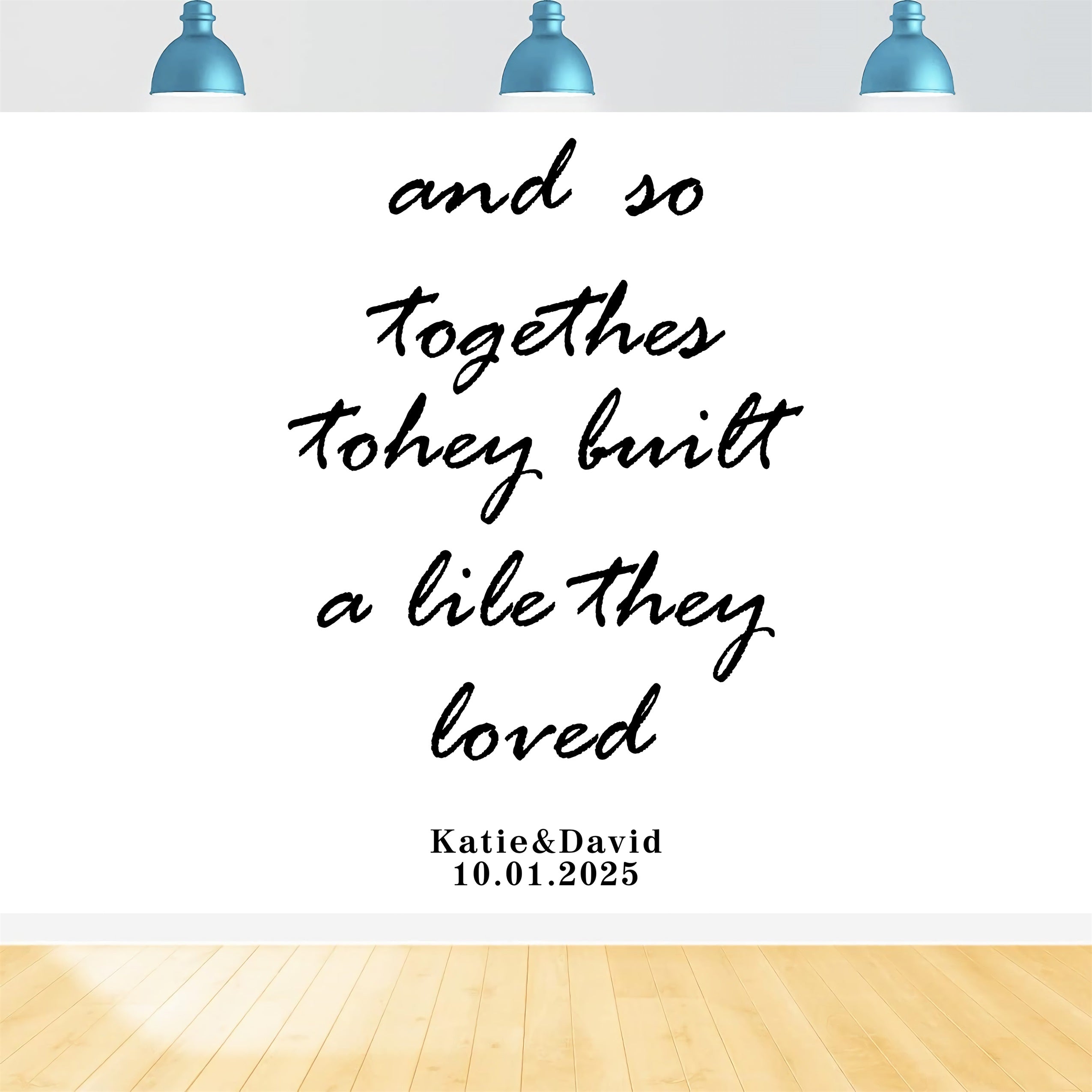 Wedding Backdrop Custom Together Forever Quote Backdrop UK BRP12-372
