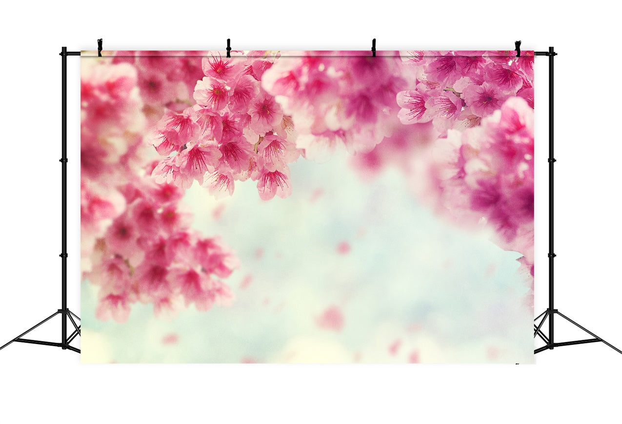 Spring Backdrop Photography Cherry Petals Falling Backdrop UK BRP12-466