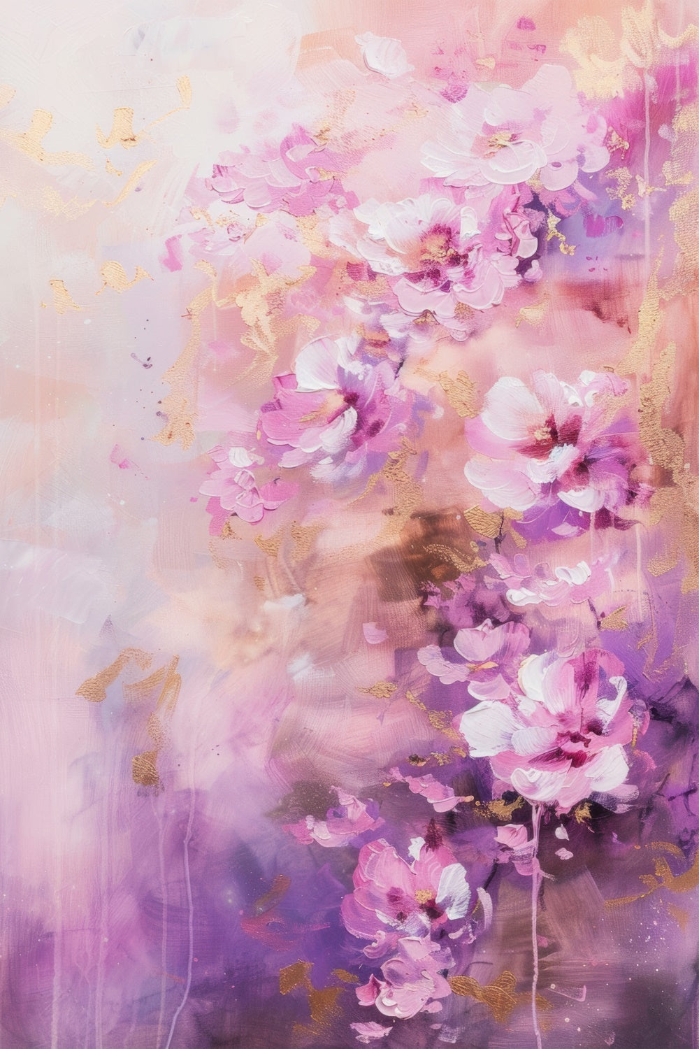 Springtime Backdrops Floral Art Gold Accent Backdrop UK BRP12-512