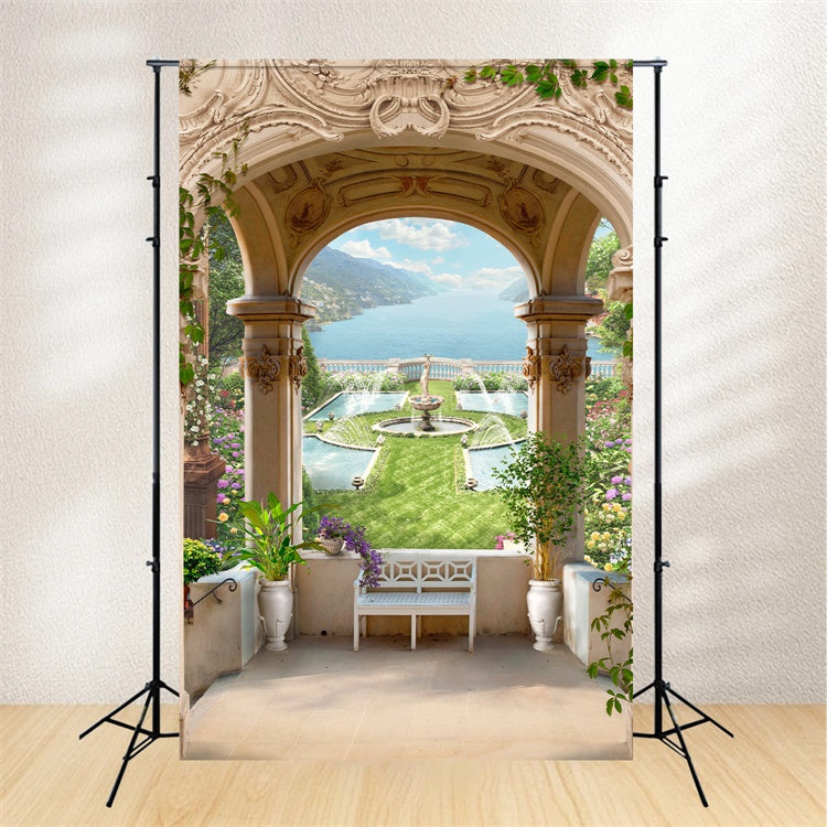 Spring Backdrops Ideas Archway Scenic Lake View Backdrop UK BRP12-520