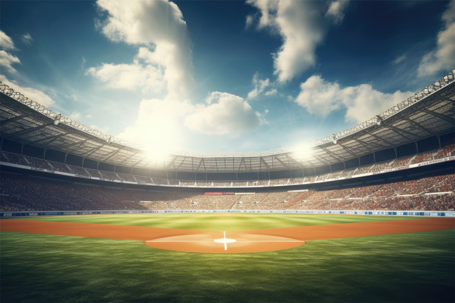 Backdrop Sports Baseball Court Diamond Blue Sky Backdrop UK BRP12-589