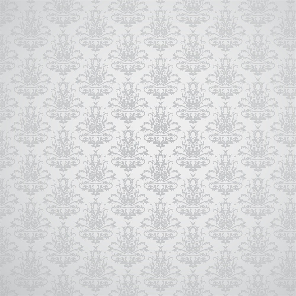 Photography Backdrops Damask Pale Gray Symmetrical Pattern Backdrop UK BRP12-598