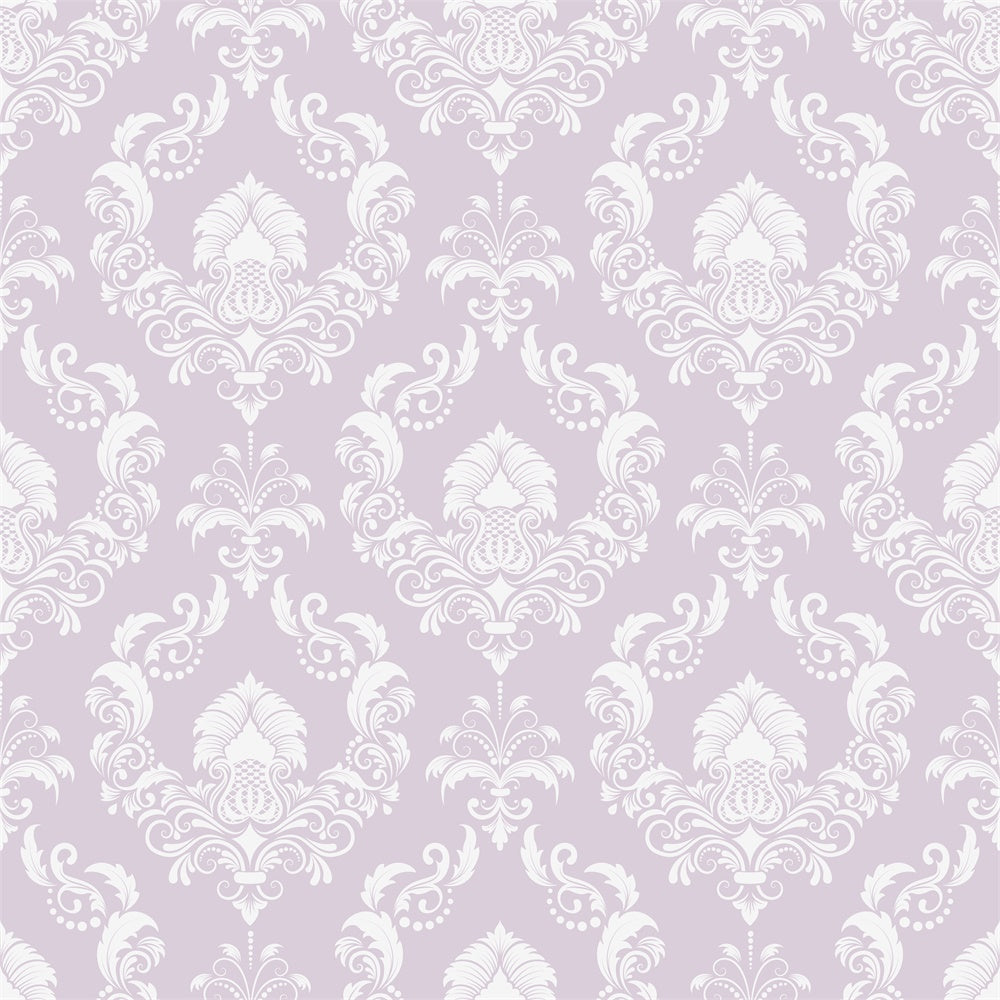 Damask Backdrop Photography Soft Lavender Floral Pattern Backdrop UK BRP12-606