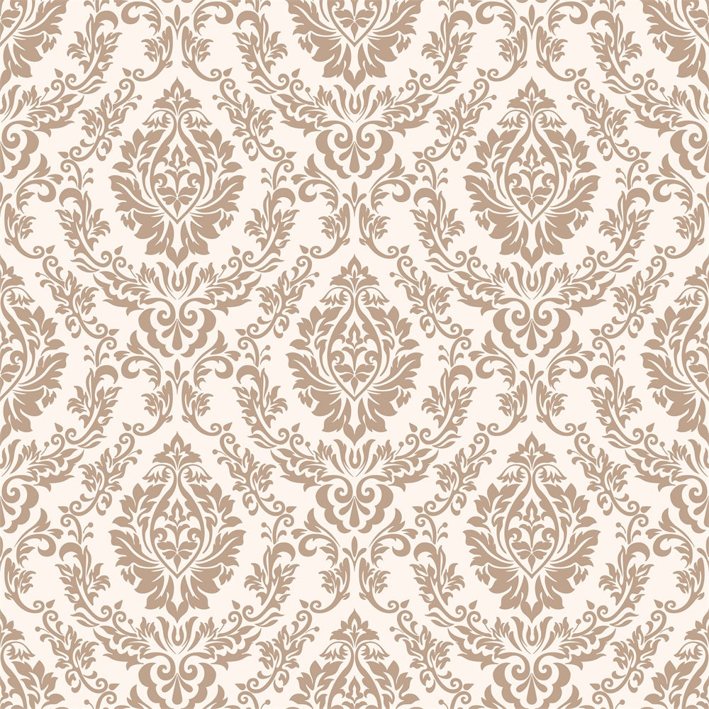 Damask Photo Backdrops Soft Brown Baroque Pattern Backdrop UK BRP12-608