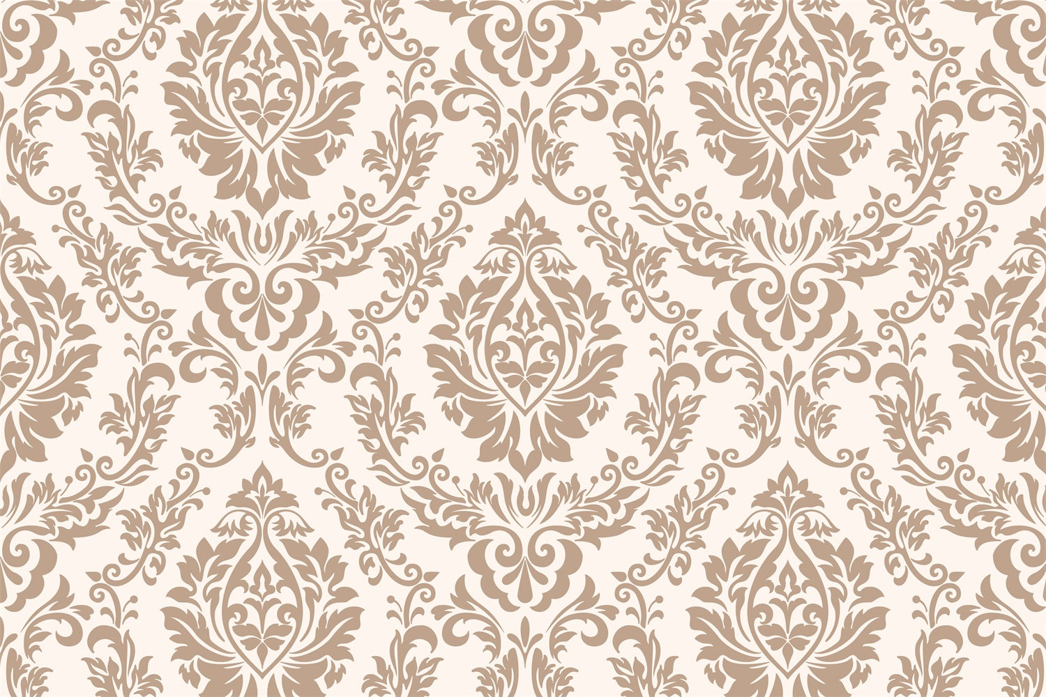 Damask Photo Backdrops Soft Brown Baroque Pattern Backdrop UK BRP12-608