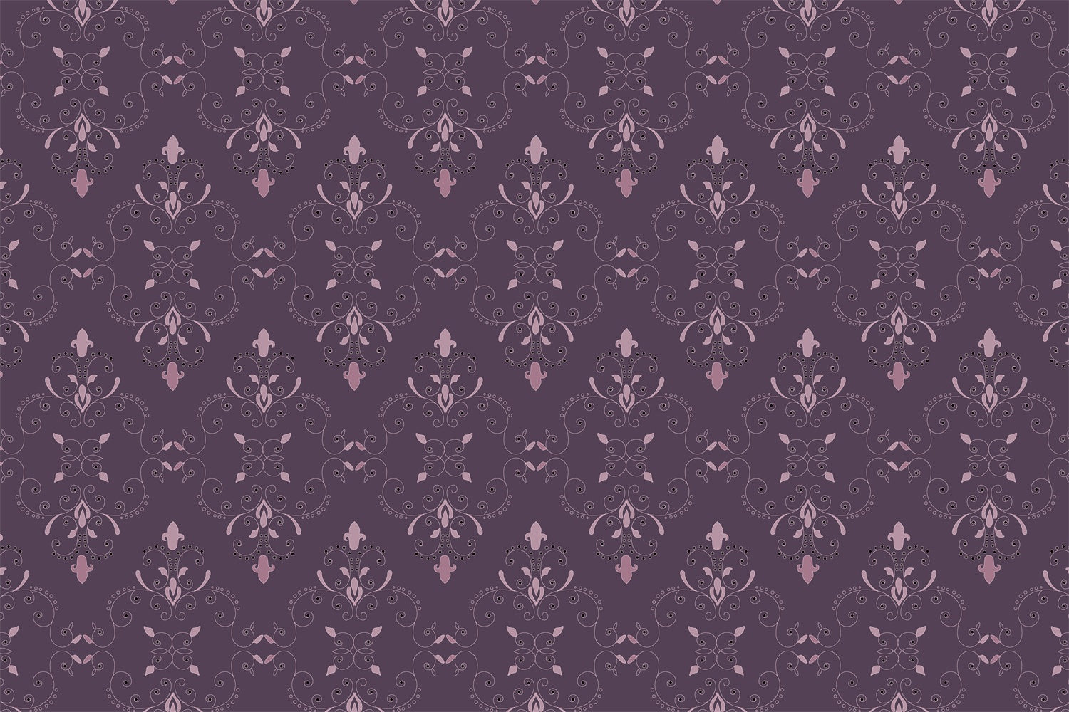 Damask Backdrops Regal Purple Baroque Pattern Backdrop UK BRP12-623