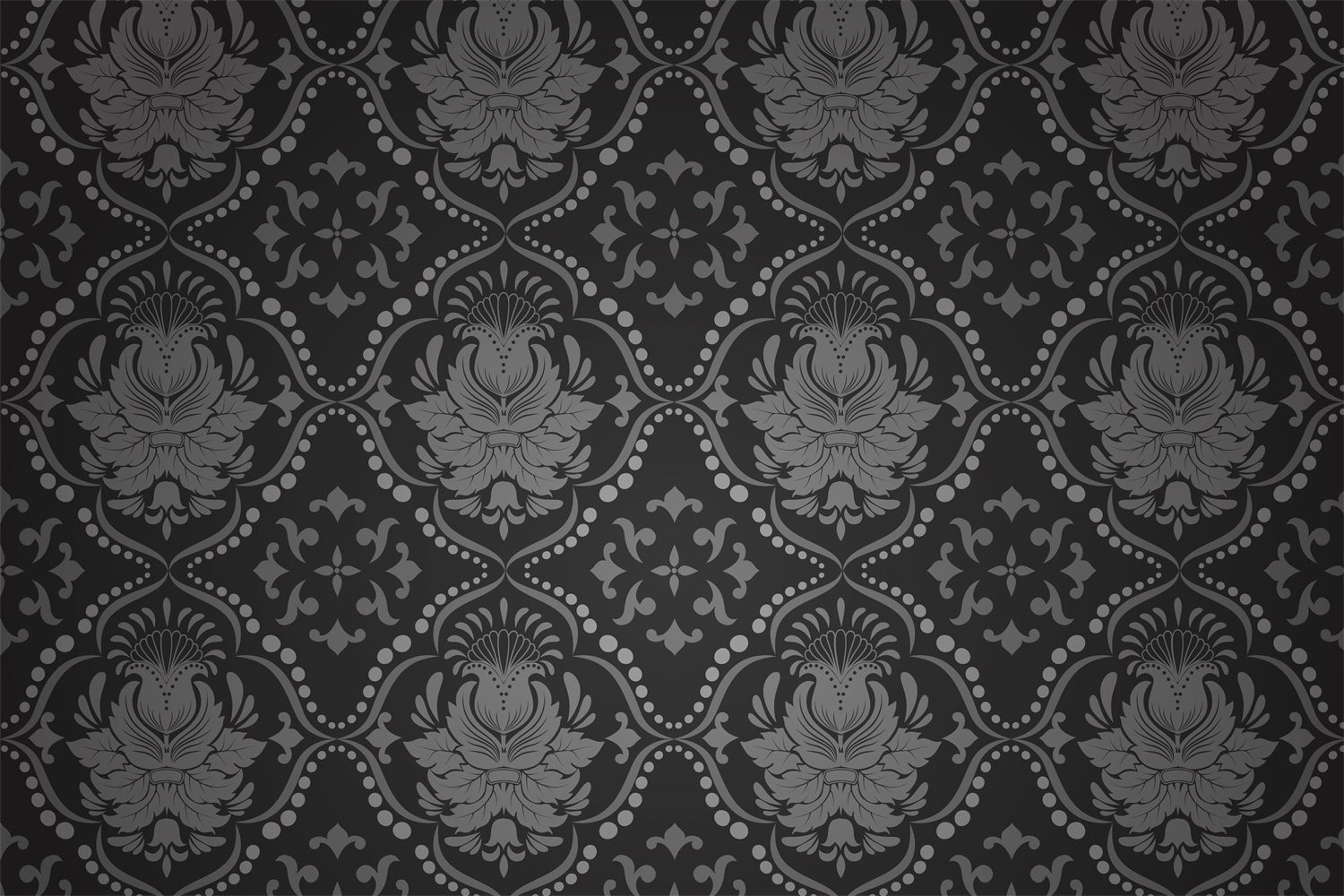 Damask Backdrop Gray Ornate Floral Pattern Backdrop UK BRP12-626