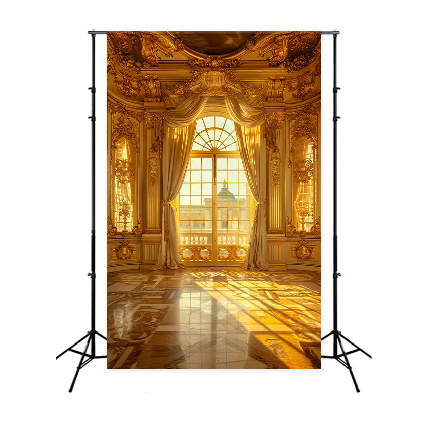 Architecture Backdrop Majestic Golden Palace Windows Backdrop UK BRP12-655