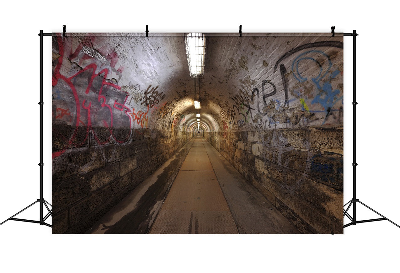 Architecture Backdrop Graffiti Alley Tunnel Photography Backdrop UK BRP12-669