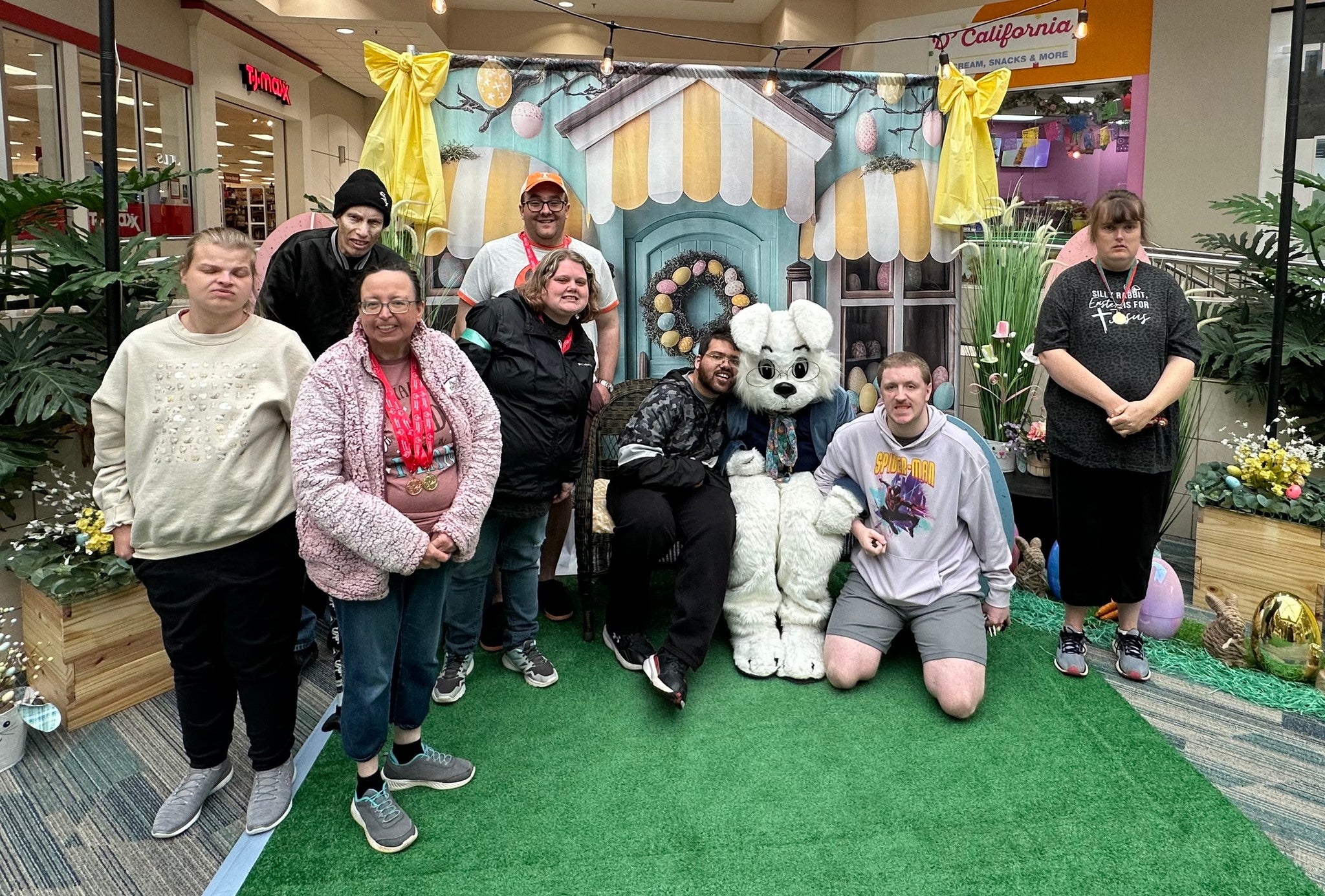 Easter Backdrops Photography Whimsical Bunny Store Scene Backdrop UK BRP12-734