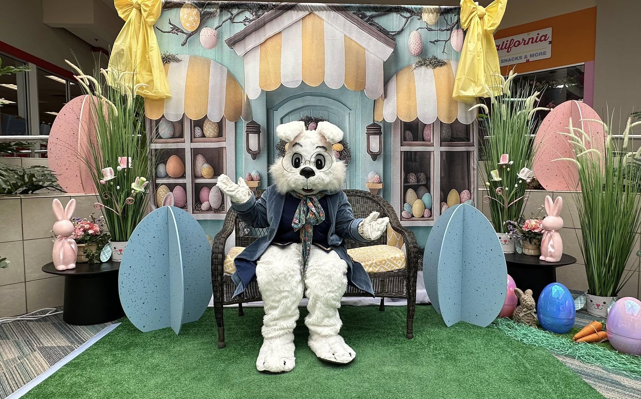 Easter Backdrops Photography Whimsical Bunny Store Scene Backdrop UK BRP12-734