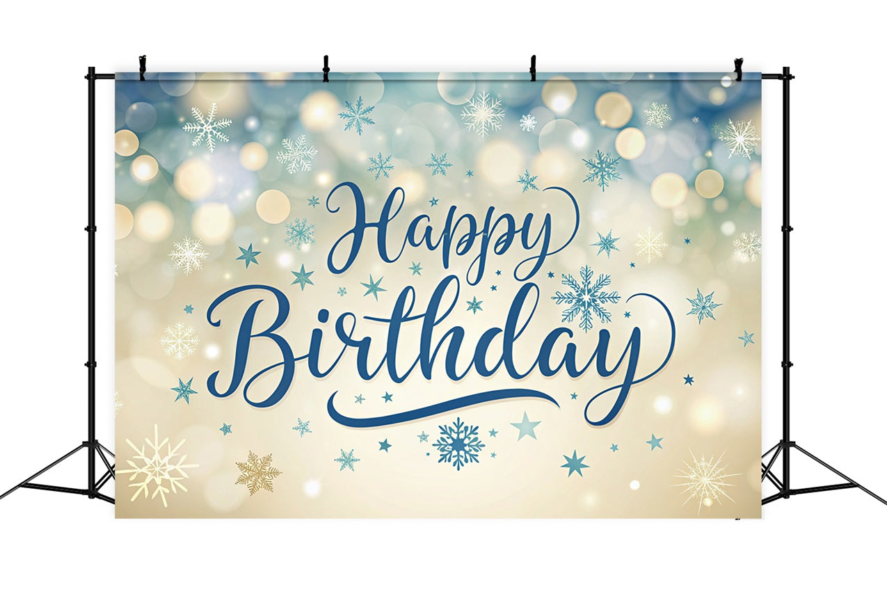 Custom Backdrop For Birthday Party Winter Bokeh Snowflake Backdrop UK BRP2-218