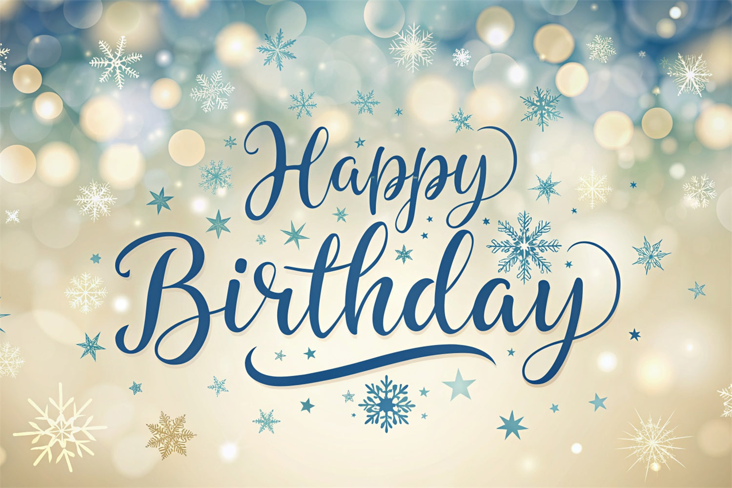 Custom Backdrop For Birthday Party Winter Bokeh Snowflake Backdrop UK BRP2-218