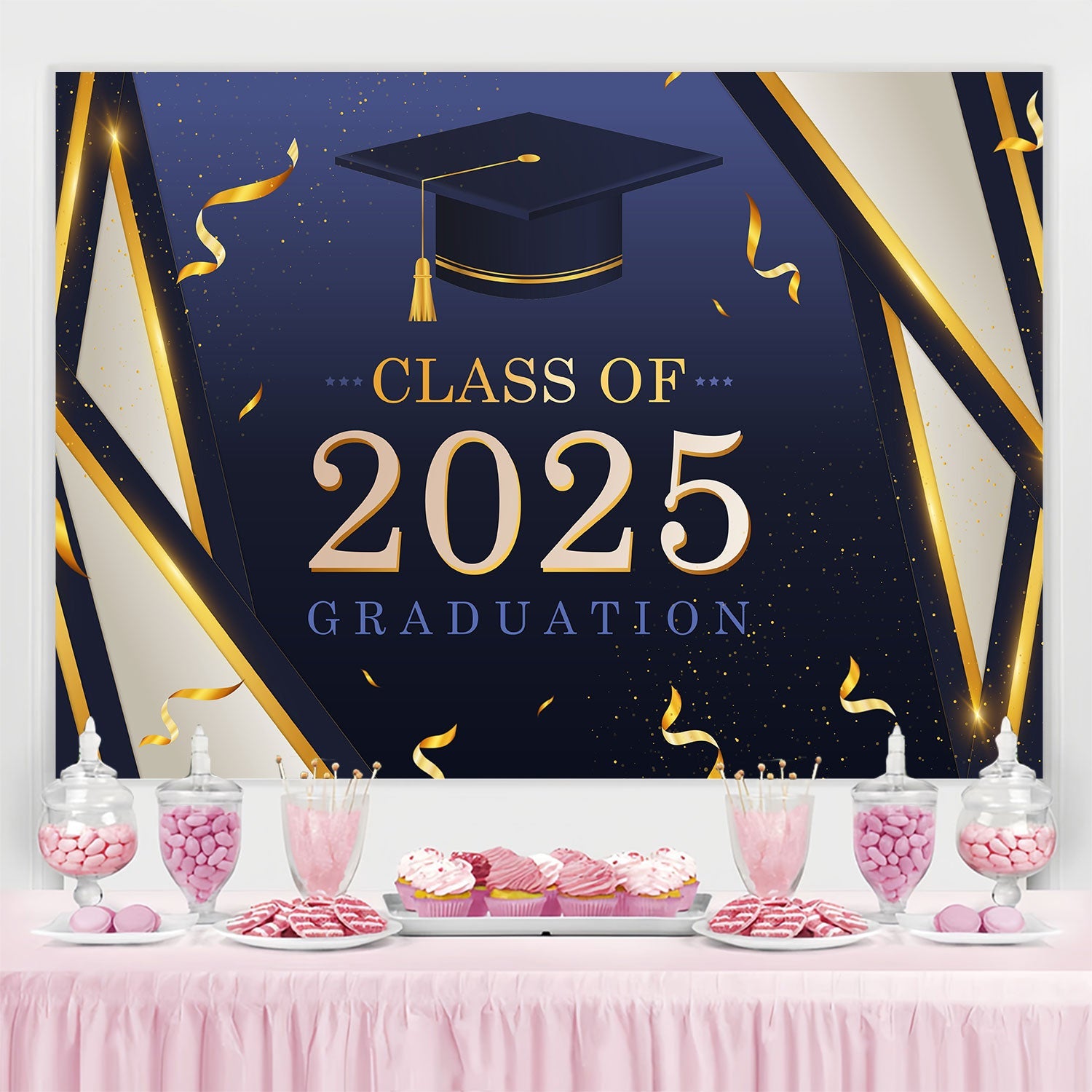 Graduation Backdrop Ideas 2025 Modern Lines Graduation Party Backdrop UK BRP2-270